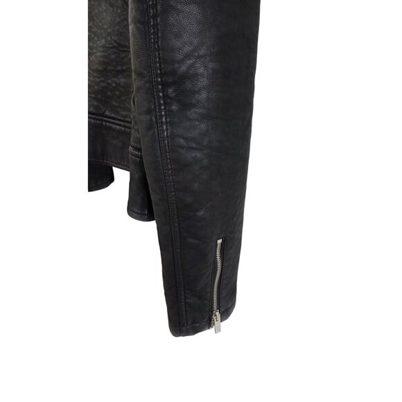 Rachel Roy Faux Leather Moto Jacket XL w/ Removable Fur Collar - Picture 6 of 16